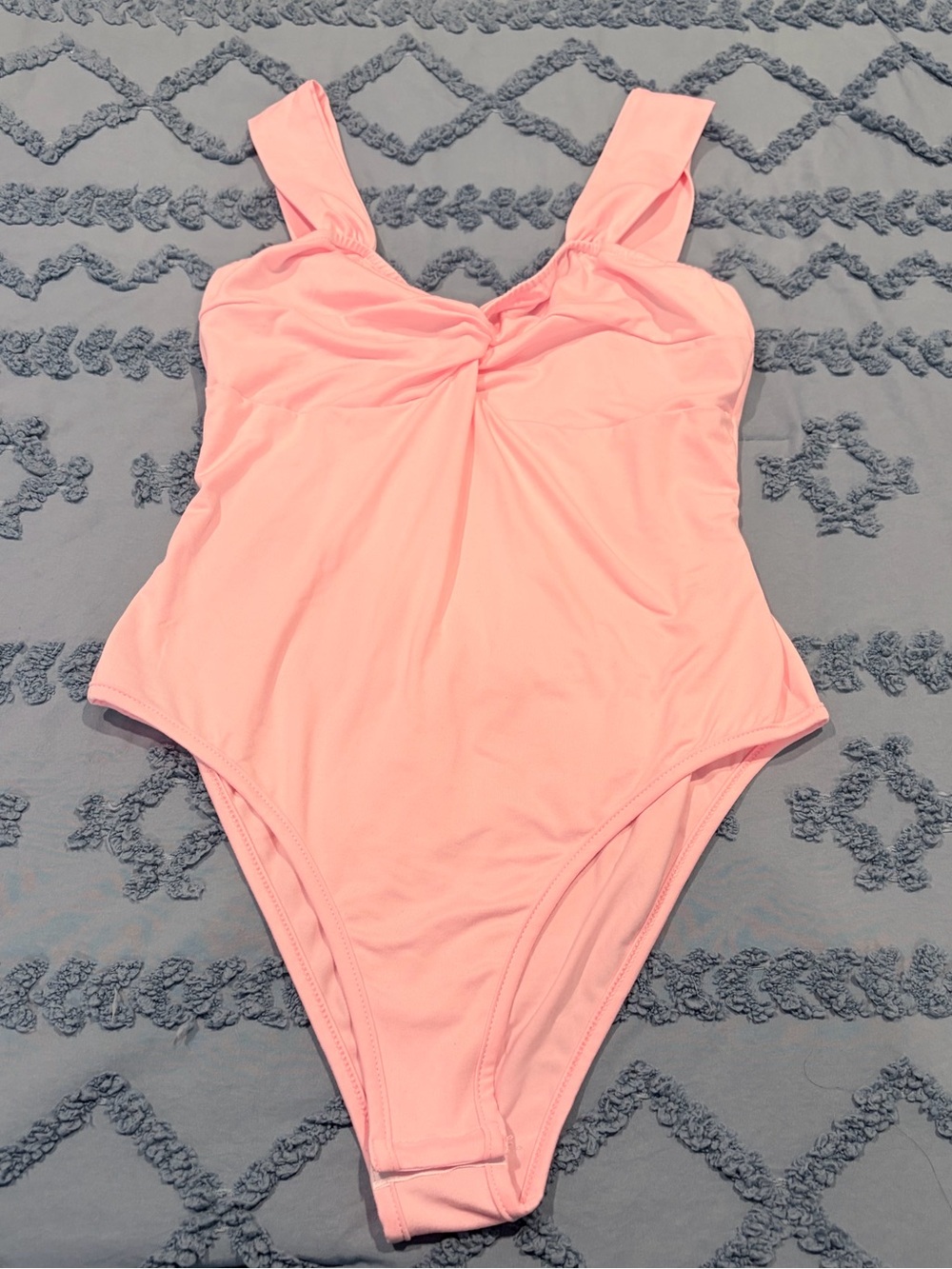 SHEIN Pink Twist-Front Kids One-Piece